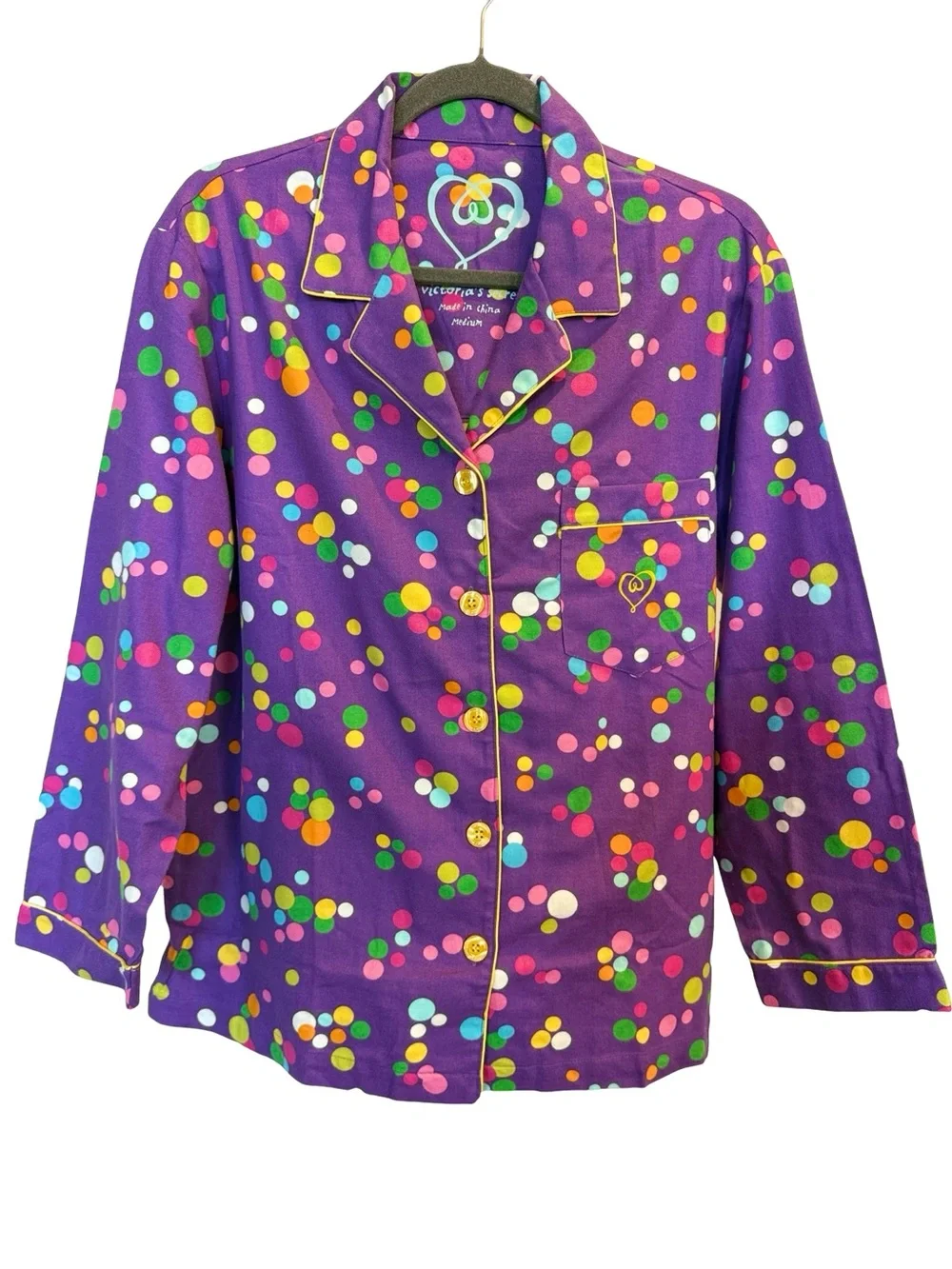 Victoria's Secret Purple Polka Dot Pajama Set